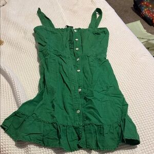 Zara Green Button-Down Dress